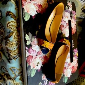 Denim flat slip on shoe